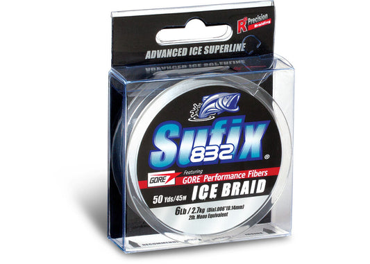 Sufix 832 Advanced Ice Braid - Fil tressé pour pêche sur glace