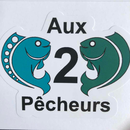 autocollant Aux 2 Pêcheurs 3 po x 3 po